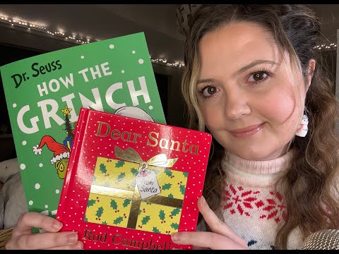 ASMR Whispered Christmas Book Reading & Tapping