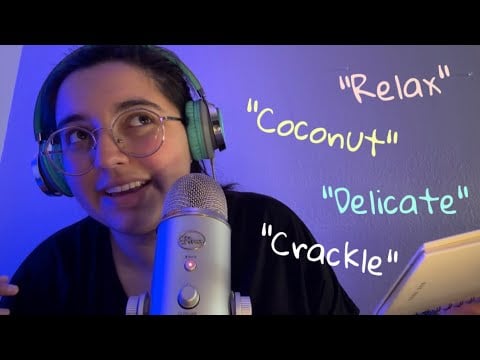 ASMR Whispering Tingly Words + Face Brushing