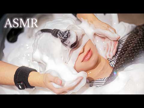 【ASMR】疲れ目撃退💤温かい「眼浸浴」とたっぷり泡の極上ヘッドスパで寝落ち確定…｜Relaxing Eye Bath & Shampoo