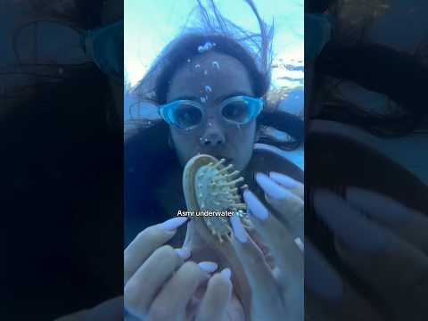 ASMR but we’re underwater 💦💤 Chaotic and fast triggers 💨 #asmr #asmrsounds #pool #tapping