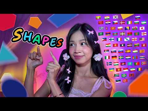 ASMR Shape Names ⭐️🟪🩷🟡 in 70 Different Languages | Whispering and Tapping for 3 Hours Relaxing 😴