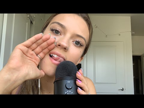 ASMR| HIGH VOLUME TONGUE SWIRLS WHILE INAUDIBLY WHISPERING TRIGGER WORDS