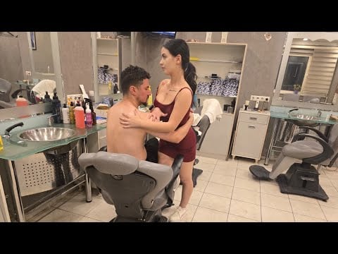 💈WHEN ARIA STARTS MASSAGING, TIME STOPS 😌 | LADY BARBER’s FACE, CHEST & ARM FULL ASMR SESSION