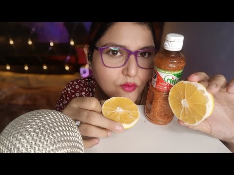 ASMR comiendo naranjas con Tajín 