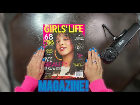 ASMR  Whispering Magazine Reading , Soft Spoken, With Page Turning (For 50 mins!)
