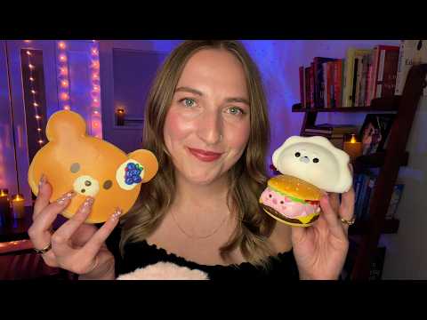 ASMR Playing with New Squishies 💗 Sticky, Squishy & Tapping Triggers 🤤