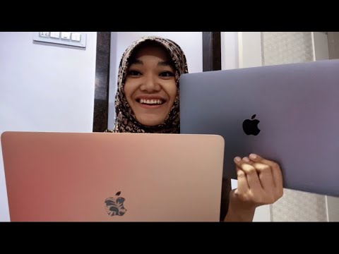 [ASMR] my new macbook air m1 chip 2021 (rose gold)