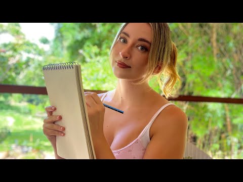 ASMR | Sketching Your Portrait | Nature Sounds 🌿