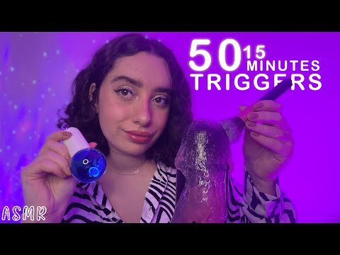 🌙 ASMR FRANÇAIS : 50 TRIGGERS EN 15 MINUTES 💓 (spécial 5K)#asmr #asmrfr #relax