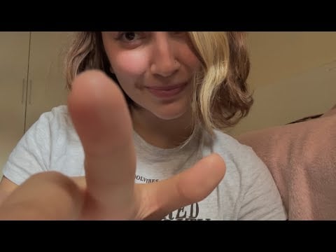 My 56th ASMR Video 🍊(coconut rain, face touching, mouth sounds, trigger words)