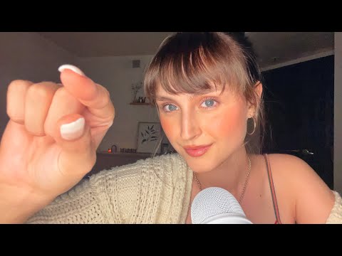 ASMR ~ Plucking & Snipping Away Your Negative Energy (gum chewing, mouth sounds, scissors, tweezers)