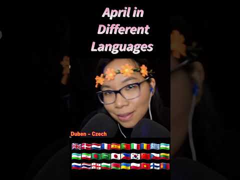 ASMR HOW TO SAY APRIL IN DIFFERENT LANGUAGES #asmrshorts #asmrlanguages #april #languagelearning 🌼