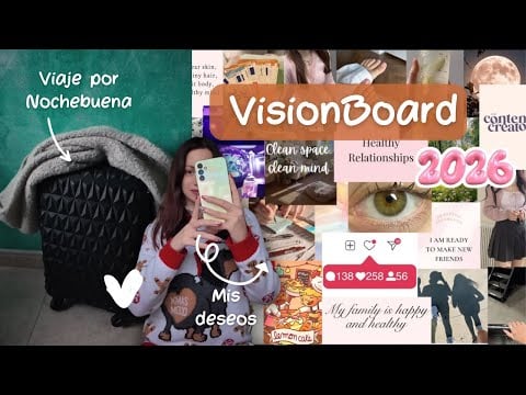 ASMR Vision Board 2026 |  Metas + mi maleta para el viaje de Nochebuena 🎄