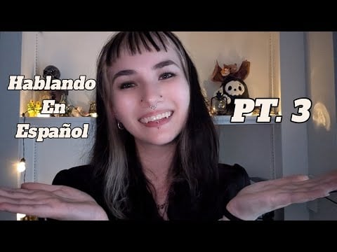 ASMR 🖤 Speaking Spanish, Mouth Sounds, Tapping 