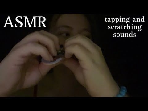 ASMR tapping and scratching (with some fizzing sounds)