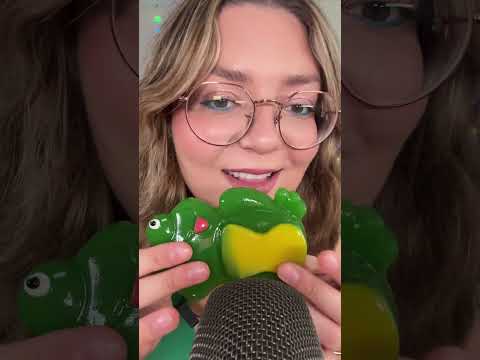 ASMR- Giant Gummy Chewing 🐸👁️👄👁️🐸  #asmr #gummysounds #asmrchewing #mouthsounds #asmropening