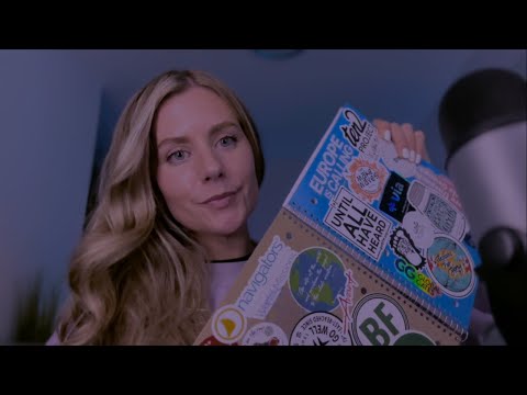 (ASMR) Make A Prayer Journal With Me ~ Notebook and Sticker Tapping and Scratching