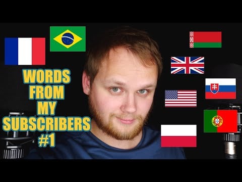 ASMR Whispering words in different languages from my subscribers (part 1)