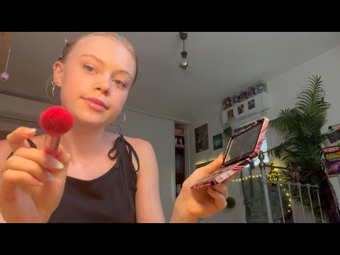 ASMR - French Girl Does Your Make-Up ( camera touching )