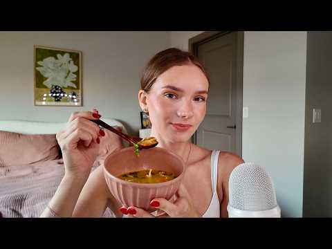 ASMR | eating turmeric chicken rice soup