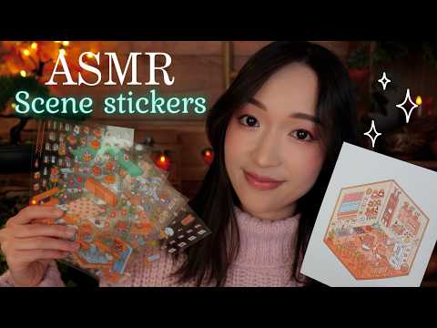 ASMR ☁️ Détente avec un kit stickers 3D trop mignon (scènes cozy) 🌷🐻🌱🍊