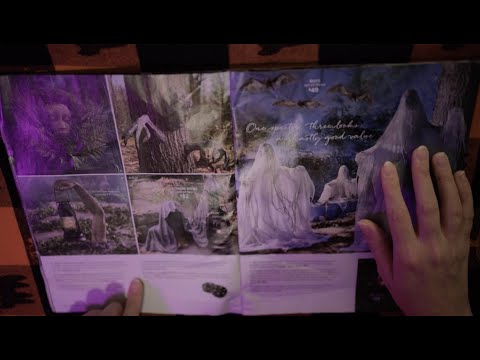 ASMR //  🎃 Halloween Magazine Page Flipping [intermittent whispers]