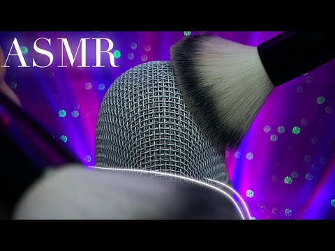 ASMR Mic And Face Brushing With Mouth Sounds, Soft Whispering