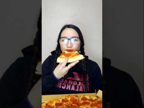 EATING WHOLE BOX OF PIZZA HUT#mukbang #viral #everyone #food #shortsfeed #pizza #eatingshow #asmr