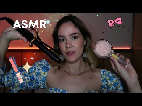 ASMR VOU PENTEAR E MODELAR O SEU CABELO COM BABYLISS 💞