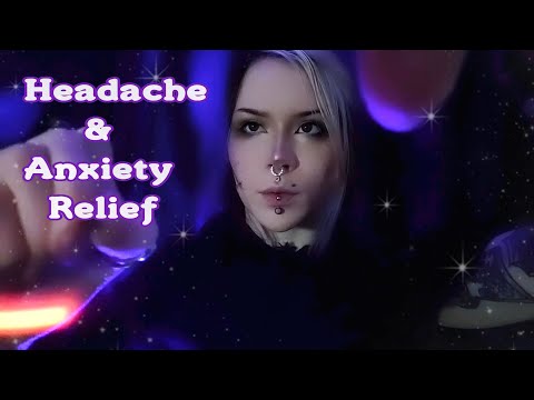 ASMR Reiki | Soft Anxiety & Headache Relief (No Talking 🌧) 🌌