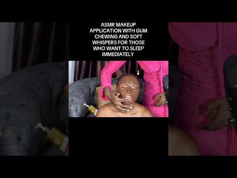 Asmr no foundation makeup application with gum chewing  soft whispers #makeup #asmrbygracejohn asmr