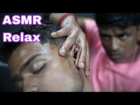 Relaxing Ear Massage Therapy ASMR | Scratching And Tapping Head Massage With Neck Crack ASMR