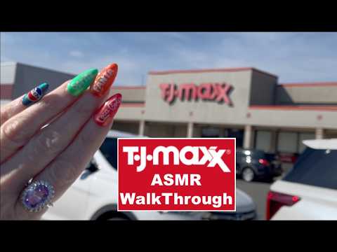 ASMR Gum Chewing TJ Maxx WalkThrough | Whispered Voiceover