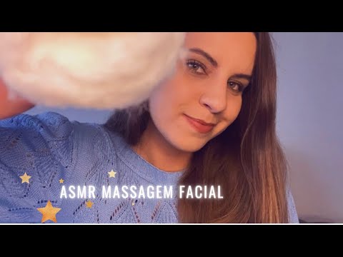 ASMR MASSAGEM FACIAL (cuidando do seu rosto pra você dormir/no talking) 🧖‍♀️