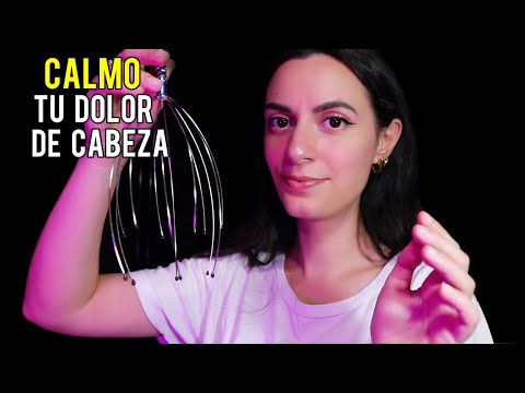 ASMR español PARA ALIVIAR EL DOLOR DE CABEZA (luz baja, Atencion personal) 🤍