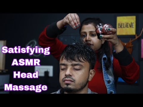 Her Head Massage Is Soo Satisfying |She Doing Tapping & Scratching ASMR Head Massage With Neck Crack