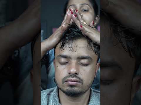 ASMR Ear Massage And Head Scratching Massage By Lady Barber #shorts