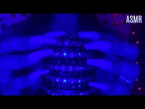 ASMR Mic Scratching, Reverse Mic Scratching, Scratchy Tapping & Removing Gems ~ Embellished Mic