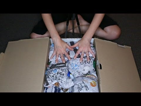 ASMR Mystery Box from New Zealand! LOTS of CRINKLES ^_^