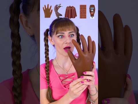 ASMR Emoji Eating Brown Food Jelly, Banana Mukbang #shorts