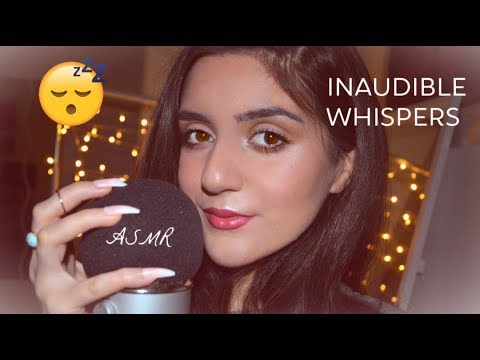 ASMR ✨ INAUDIBLE WHISPERING  (+ mic scratching) ❤️