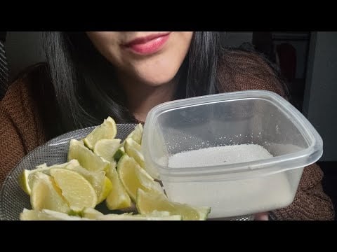 ASMR comiendo Limón con azúcar