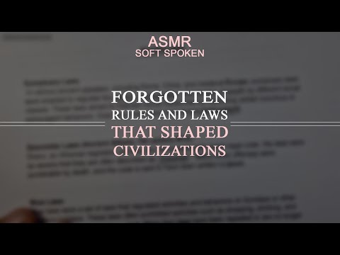 ASMR: Forgotten Ancient Laws, Codes and Rules that shaped civilizations | ASMR soft spoken