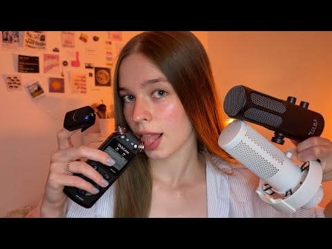 АСМР ликинг на разные микрофоны [100% сон]
