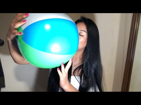 ASMR INFLATING & DEFLATING A BEACH BALL