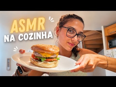 ASMR FAZENDO UM HAMBURGER 🍔 