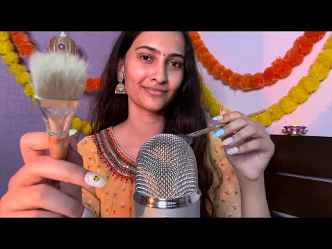 ASMR Mic Brushing , Stippling & Face Brushing