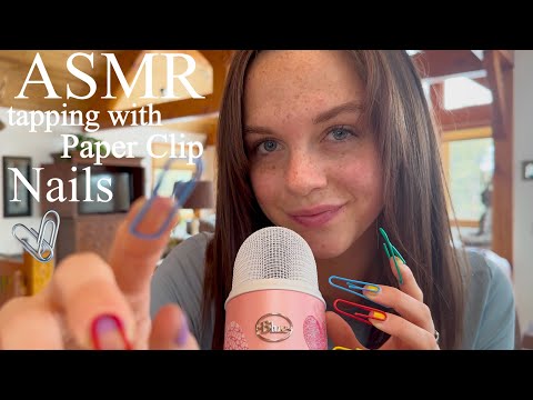 ASMR Tapping with Paper Clip NAILS