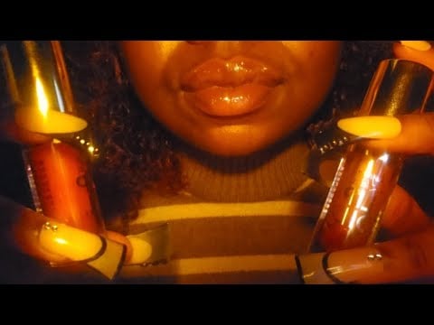 ASMR Lipgloss Application 💄No Talking (tapping, mouth sounds)