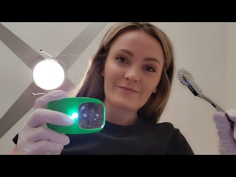 ASMR 1 Minute Cranial Nerve Exam, Eye, Ear, Dentist, Haircut, Barbershop, Measuring, Photoshoot